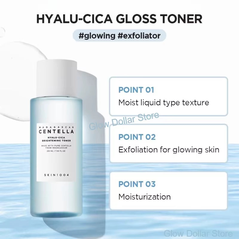 Korean Skincare Centella Hyalu-Cica Brightening Toner Hyaluronic Acid Pore Refining LHA Exfoliator Moisturizing Toner 210Ml