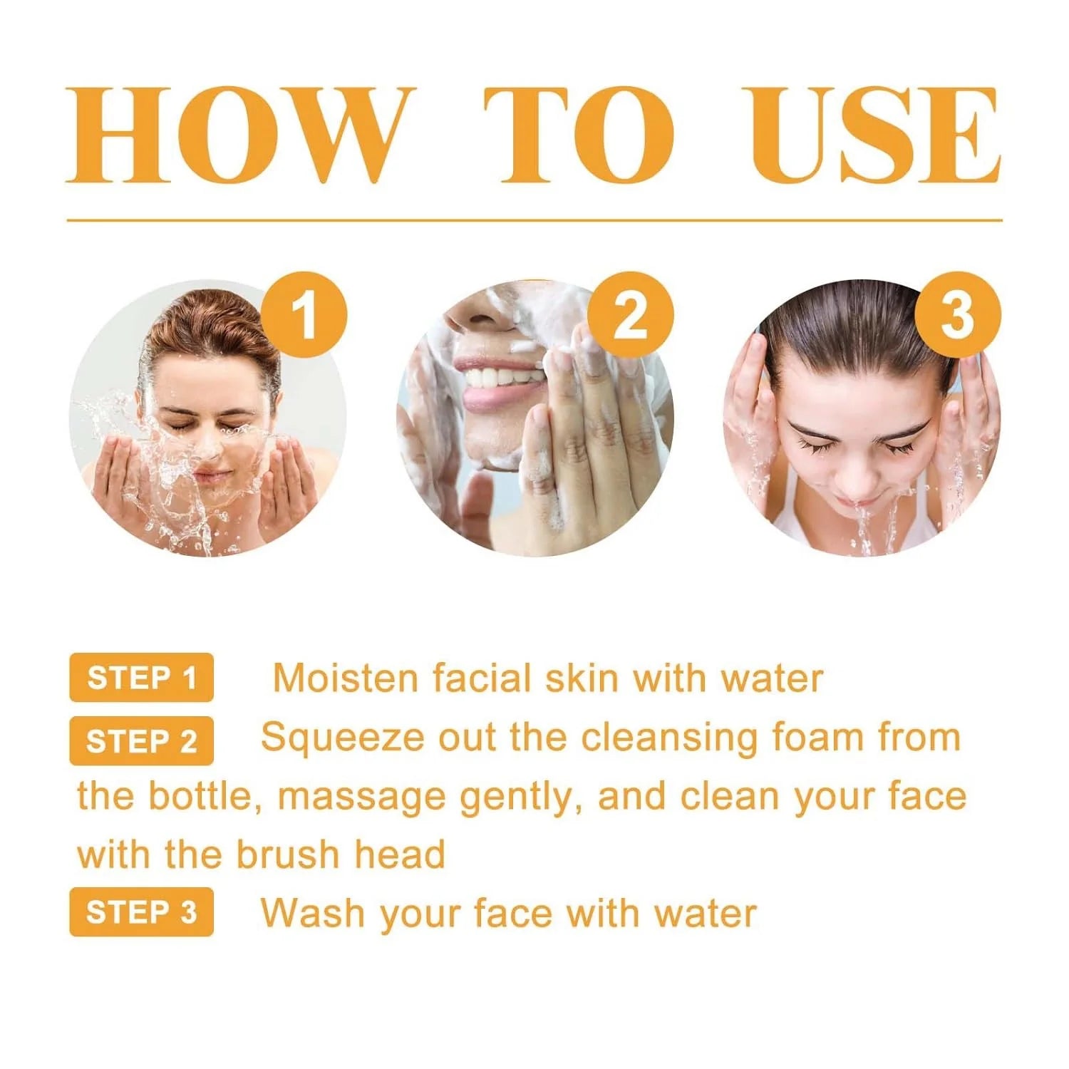 Turmeric Facial Cleanser with Soft Brush – Deep Foaming Face Wash for Brightening, Acne Control & Glowing Skin (100Ml)