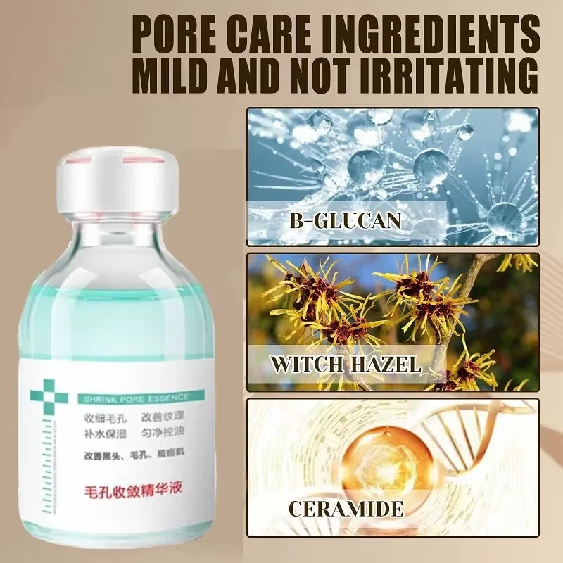Smooth Pores Repair Essence Firm Cosmetics Pore Shrink Face Serum Hyaluronic Acid Moisturizing Nourish Skincare Pore Shrinkage