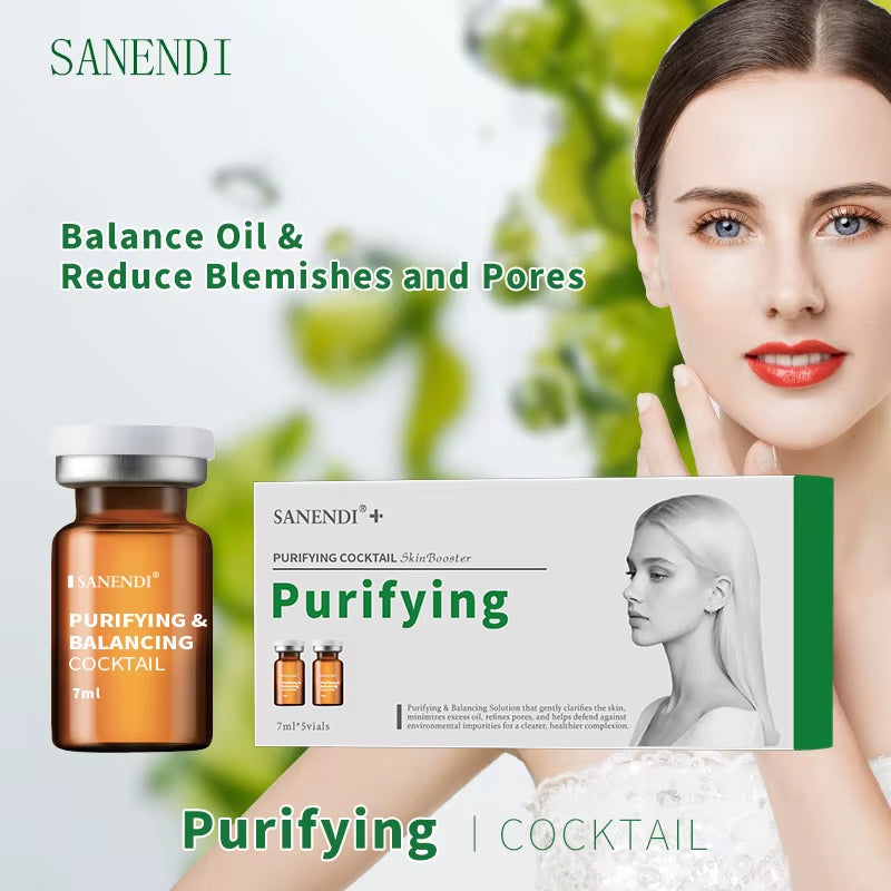 Cocktail Serum for Facial Ampoule Hyaluronic Acid Dermapen Purifying Hydrating Skinbooster Korean Skincare Set 7Ml*5Vial