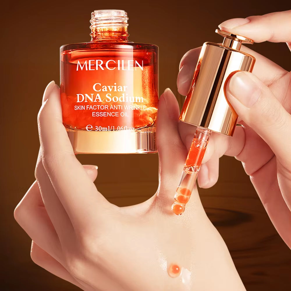 Caviar DNA Sodium Skin Factor Essence Oil Facial Care Tightening Moisturizing Brightening Face Serum Korean Skincare Products