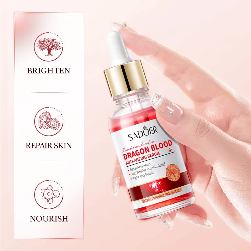 Ganoderma Lucidum Dragon Blood Facial Serum Face Lotion Moisturizing Face Emulsion Oil Refreshing Control Facial Essence