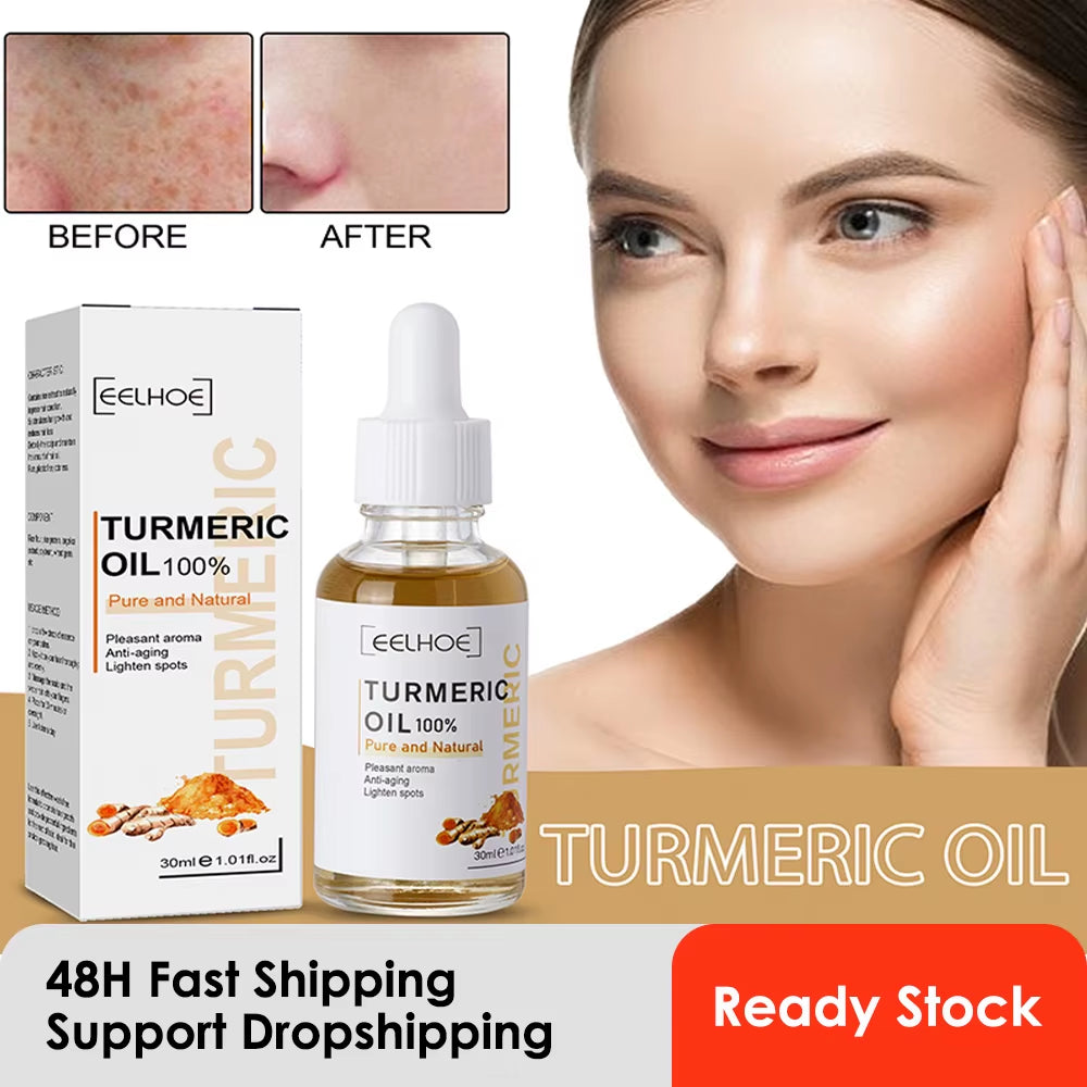 30Ml Turmeric Oil Skin to Lightening Acne Dark Patches Acne Bright Skin Dark Spot Corrector anti Aging Face Whitening Serum Care