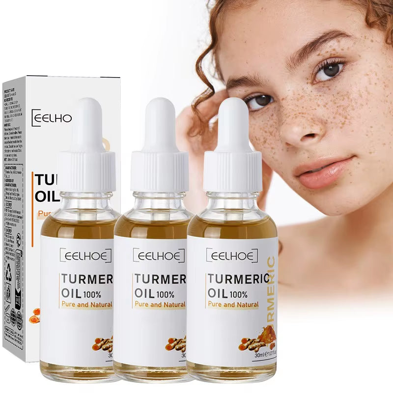 3Pcs Turmeric Serum Oil Facial Moisturizing Brighten Essence Suitable for Dry Skin, Redness and Dark Spot Skin Blemishes